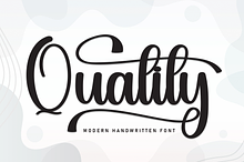Quality | Script Font