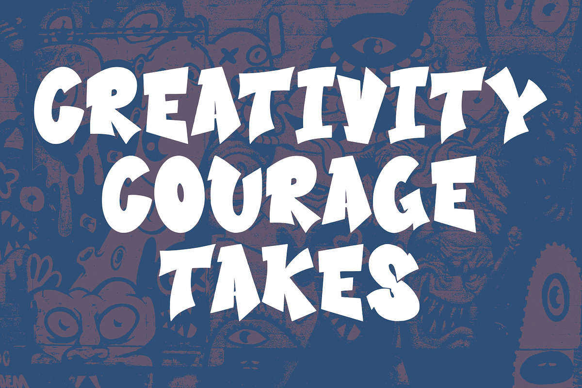 Rozams Graffiti Display Font, a Font by Maulana Creative (Photo 7 of 7)