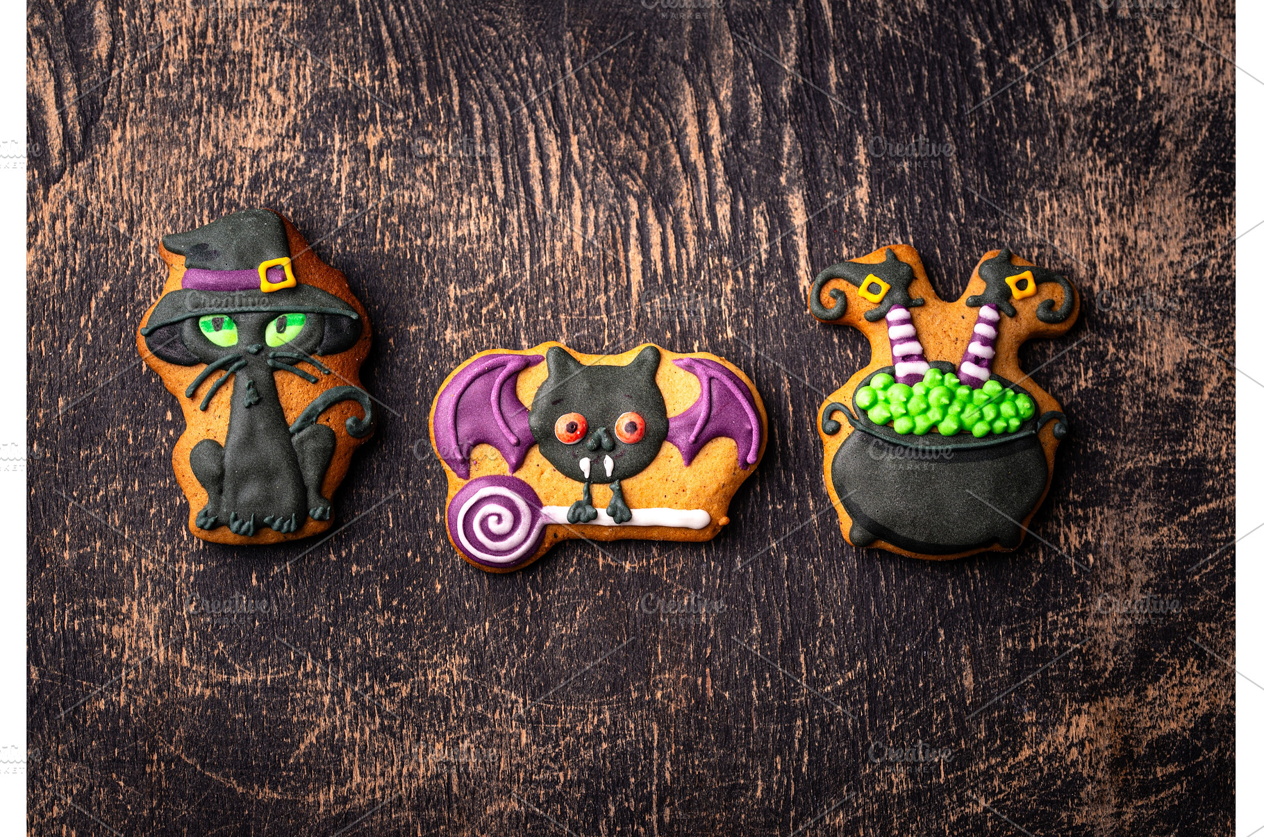 Halloween cookies in shape of cat, a Food & Drink Photo by Yulia Furman