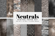 Neutrals Digital Paper, a Pattern Graphic by Brandi Lea Designs (Thumbnail 1 of 5)