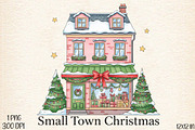 Small Town Christmas PNG, an Illustration by Designworld (Thumbnail 1 of 5)