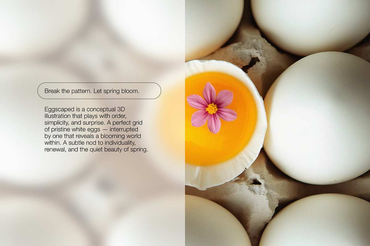 Eggscaped Spring Minimalistic Easter, a Seasonal Illustration by Preza Buro (Photo 3 of 6)