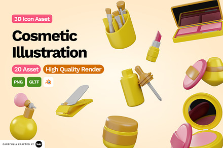 3D Cosmetic Illustration, an Object 3D Model by SLAB! Design