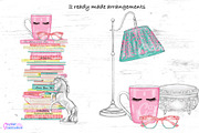 Total Bookworm Clipart collection, a Work Illustration by Gaynor Carradice Designs (Thumbnail 6 of 7)