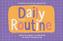 Daily Routine Friendly Handmade Sans