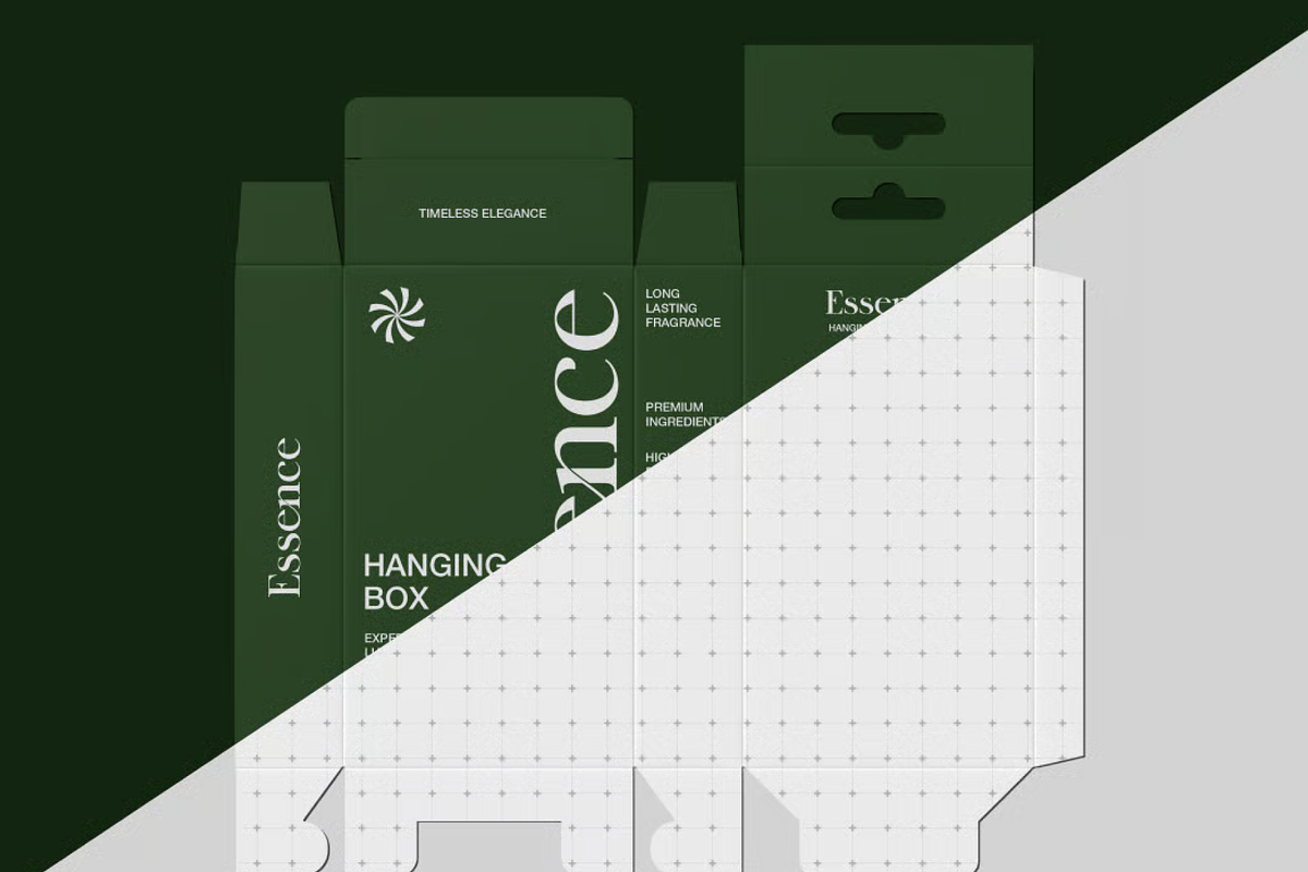 Unfolded Box Template Flat Lay, a Packaging Mockup by graphicsauce
