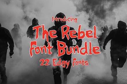 Rebel Font Bundle - 22 Edgy Fonts, a Sans Serif Font by HipFonts