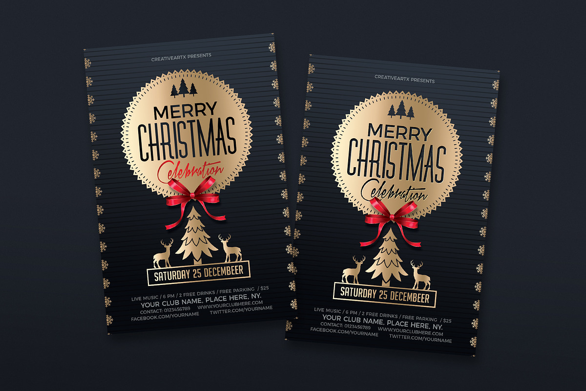 Christmas Party Flyer, a Templates & Theme by DesignWorkz