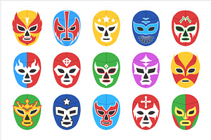 Colorful lucha libre mask for