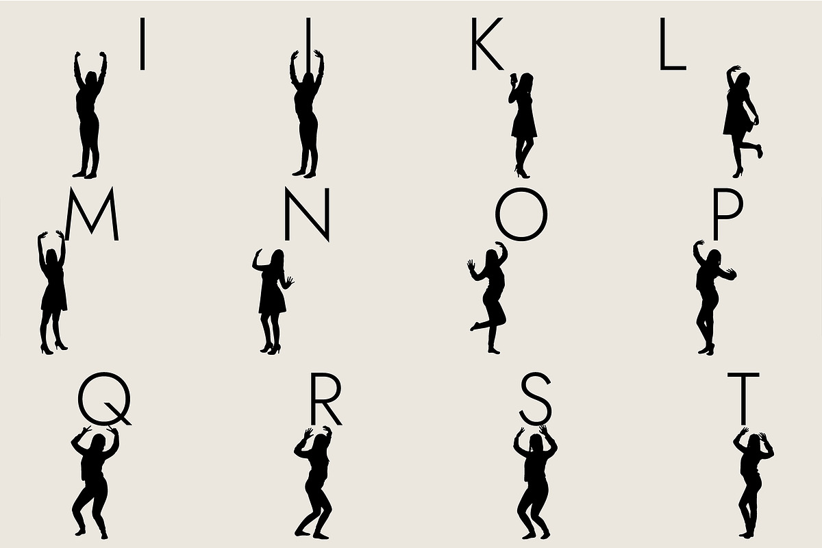 People Silhouettes Dingbats Font, a Symbol Font by Minimalartstudio (Photo 2 of 8)