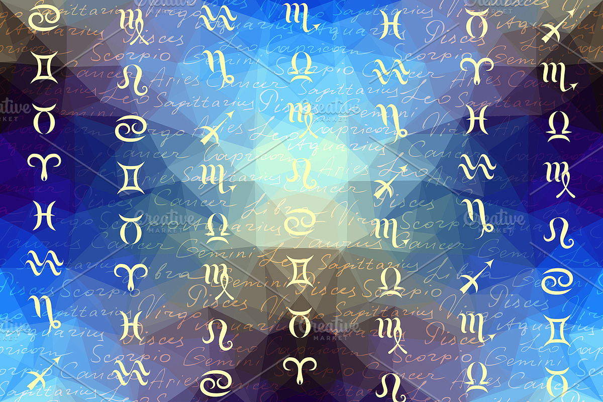 Astrology set. Seamless patterns., an Object Illustration by tkdesign (Photo 8 of 10)