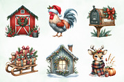 Vintage Christmas Farmhouse Sublimat, an Illustration by Creative Art (Thumbnail 5 of 9)