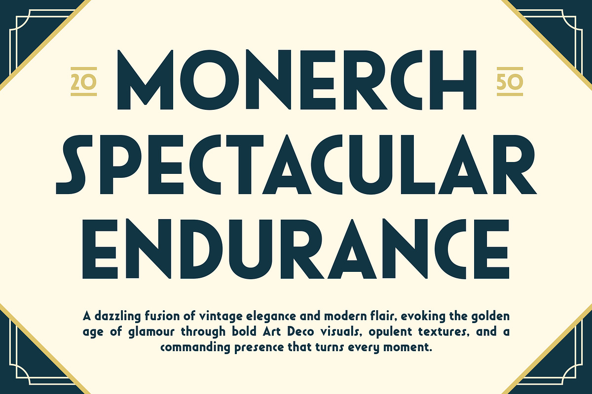 Monshea - Bold Art Deco Sans Font, a Sans Serif Font by Typia Nesia (Photo 5 of 12)