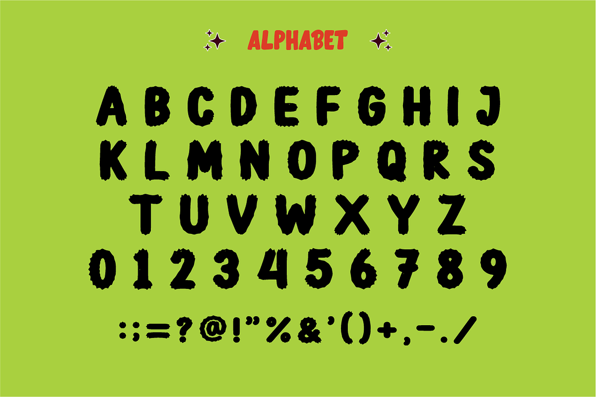 Baby Grinch - Playful Textured Font, a Sans Serif Font by KiddoGlyphs Studio (Photo 4 of 4)