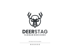 Minimalist Deer Stag Logo Design, a Branding & Logo Template by Artnivora.Std