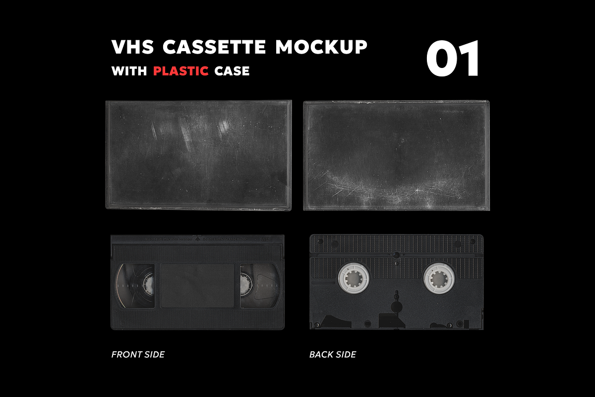 VHS CASETTE COVER MOCKUP, a Packaging Mockup by BORT GRAPHIC (Photo 3 of 9)
