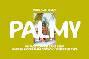 Palmy - Retro Summer Sans, a Sans Serif Font by Schrifted Type (Thumbnail 1 of 8)