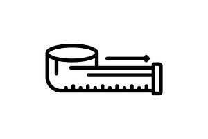 Measure scale black cion, an Outline Icon by Creative priyanka