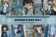 DENIM FANTASY JUNK JOURNAL PAGES, a Person Illustration by Daring Digies (Thumbnail 1 of 8)