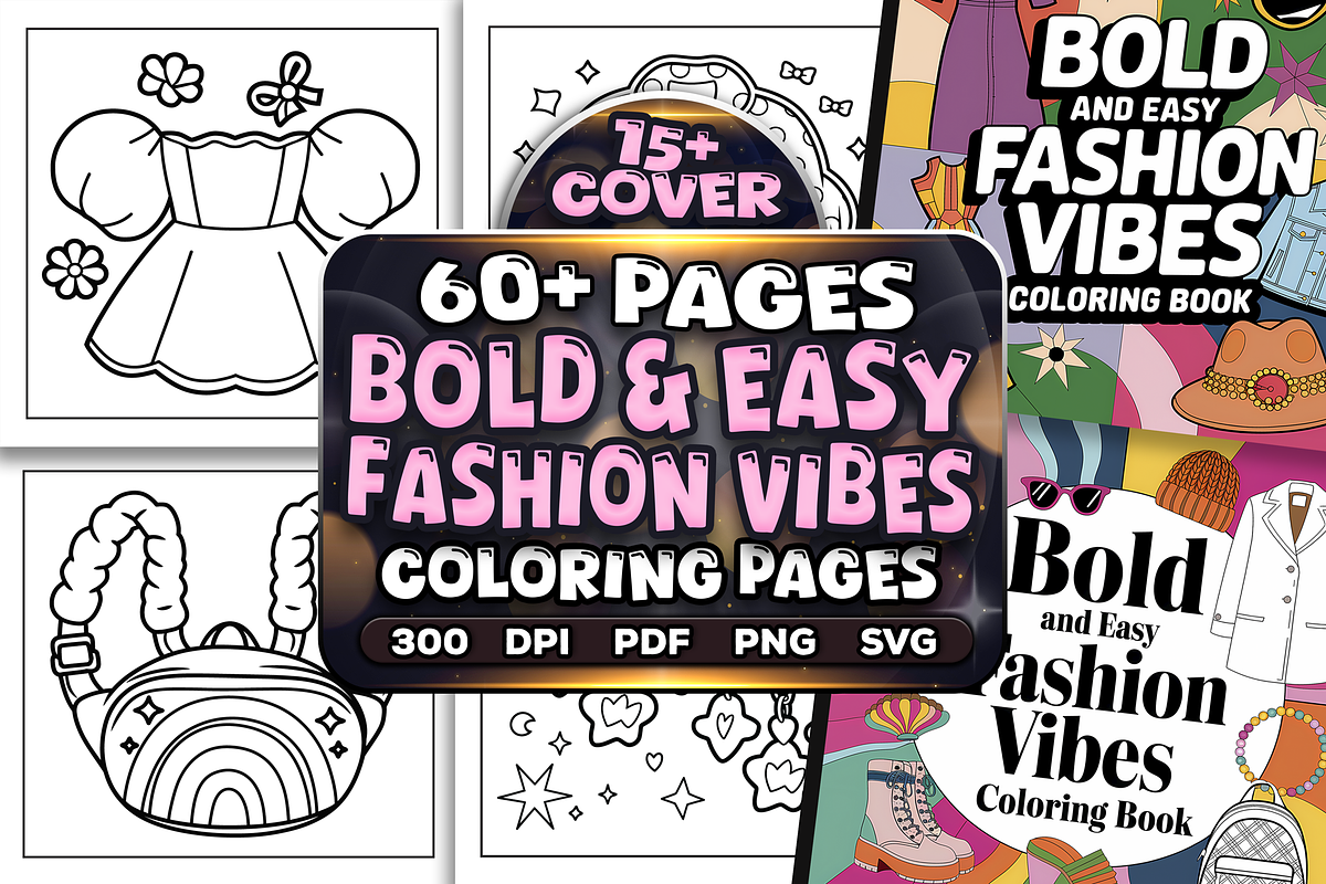 Bold Easy Fashion Vibes Coloring, a Work Illustration by Craftsbeefy (Photo 1 of 4)