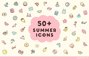 Doodle Summer Icon Sets, an Emoji Icon by Canned Cat (Thumbnail 1 of 6)
