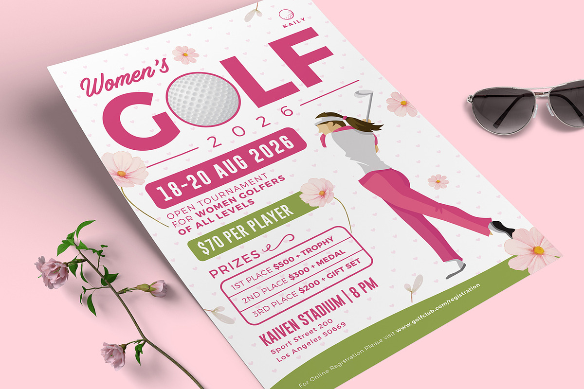 Women Golf Flyer, a Flyer Template by Aarley Kaiven (Photo 2 of 2)
