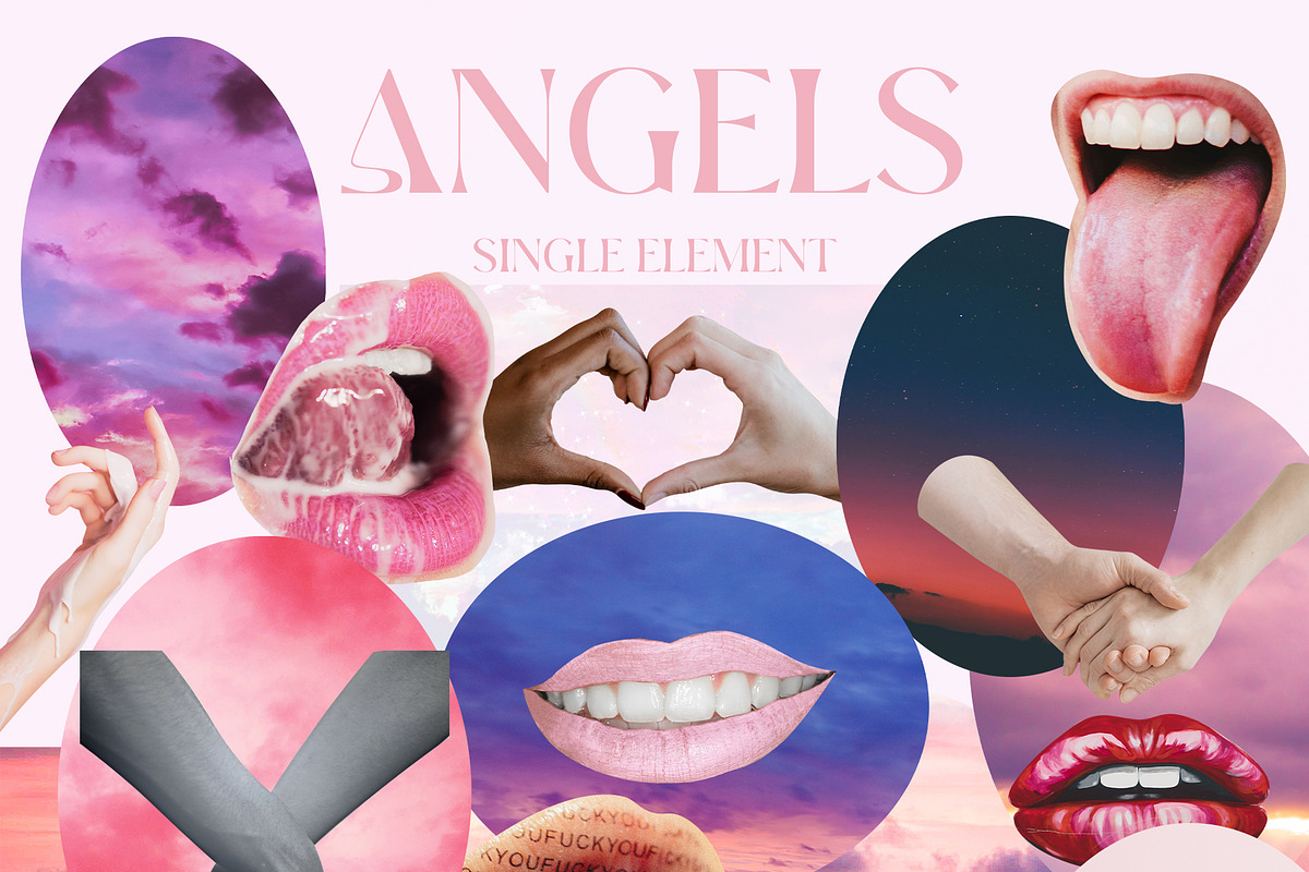 Angels. Valentines day collage creator
