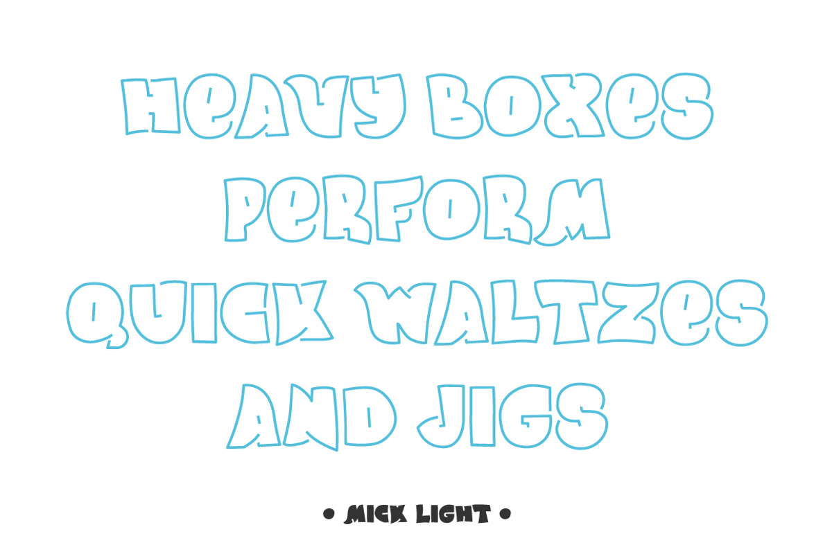 Mick font preview 3