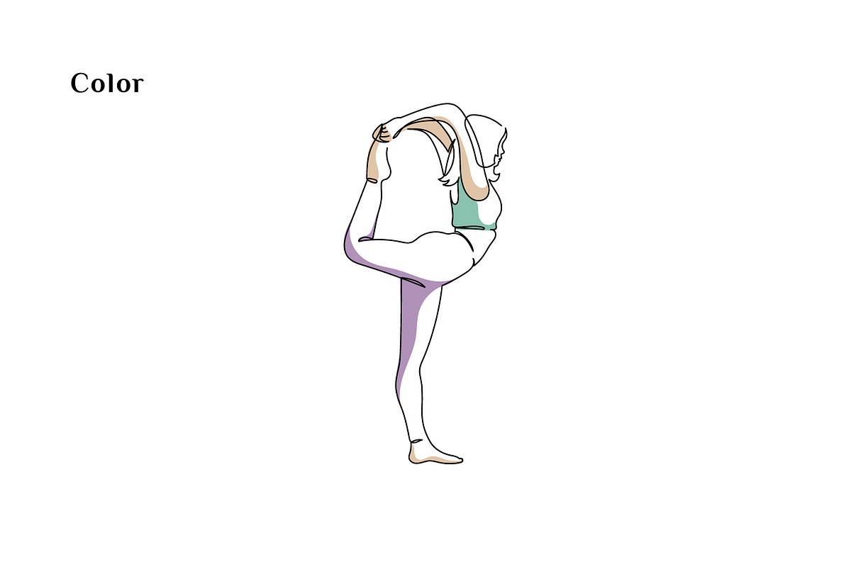 Line Art Yoga Illustration, a Sport Illustration by Brand_Hero (Photo 3 of 4)