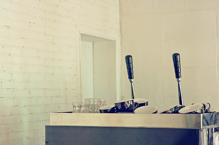 coffee machine with white wall