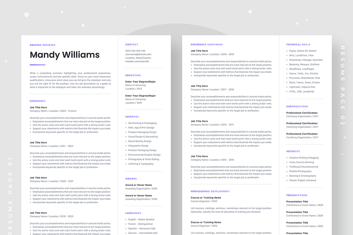 Resume Template Mandy, a Resume Template by Olympia Resume (Photo 3 of 5)