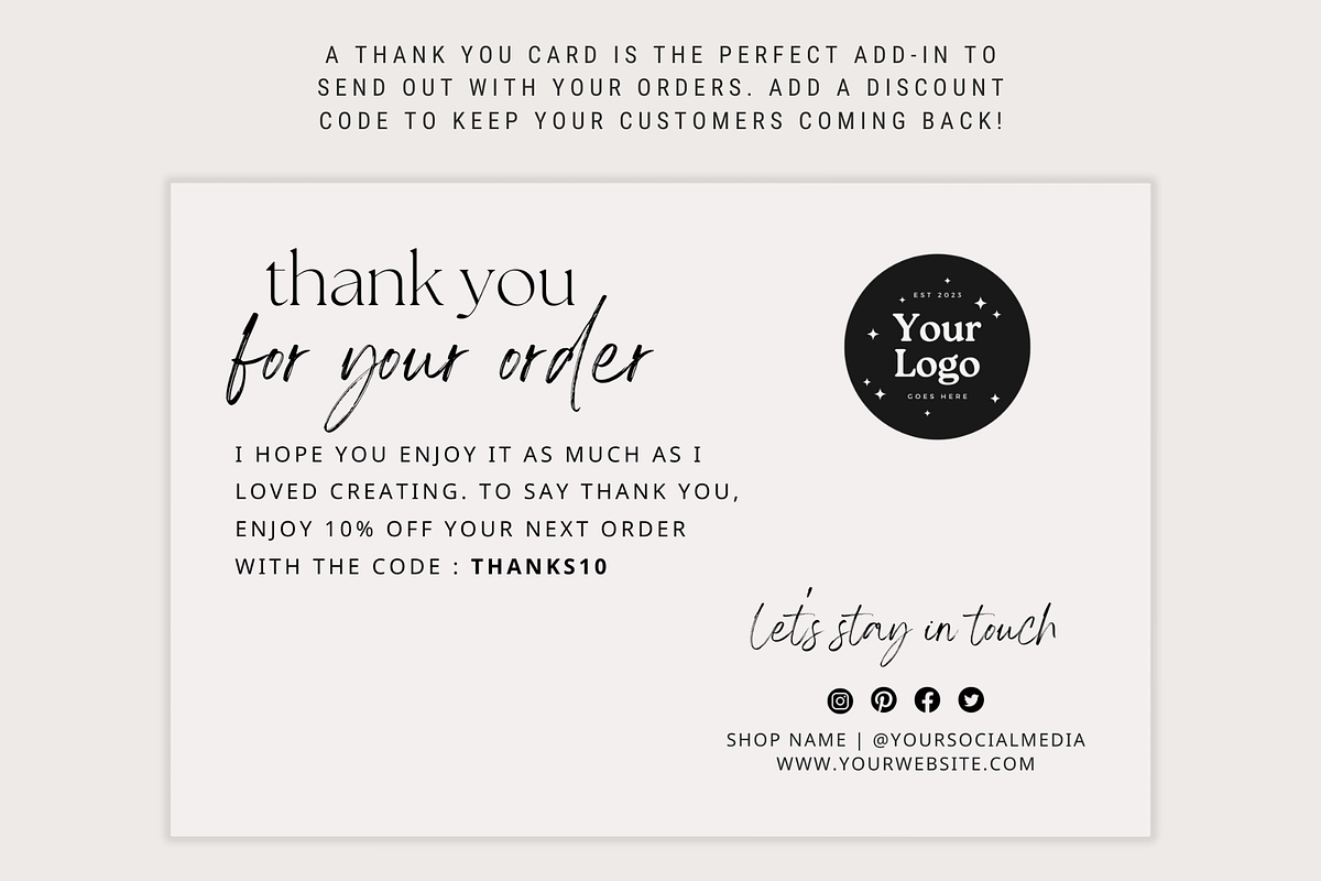 Business Thank You Card, a Card Template by thebrandcove (Photo 3 of 7)