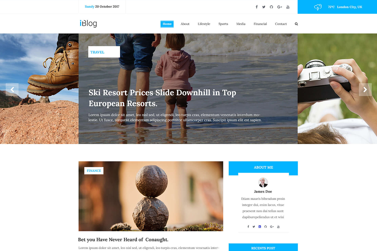 I Blog - Blog Web template PSD, a Templates & Theme by Themeix (Photo 2 of 6)