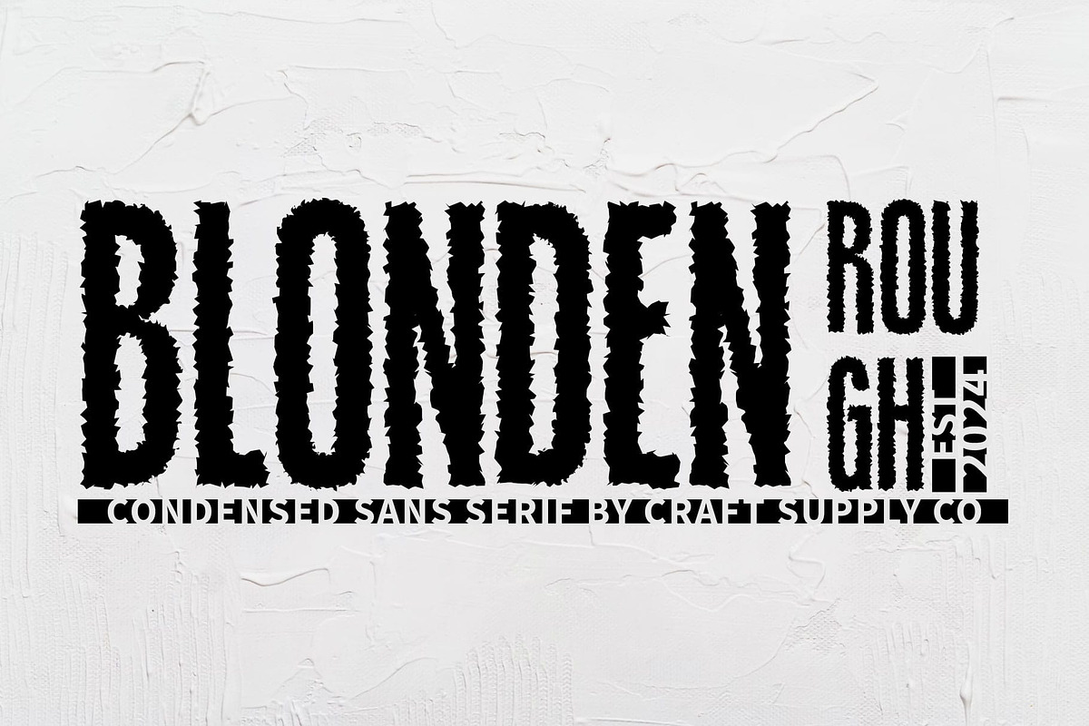 Blonden Rough, a Sans Serif Font by Craft Supply Co. (Photo 1 of 8)
