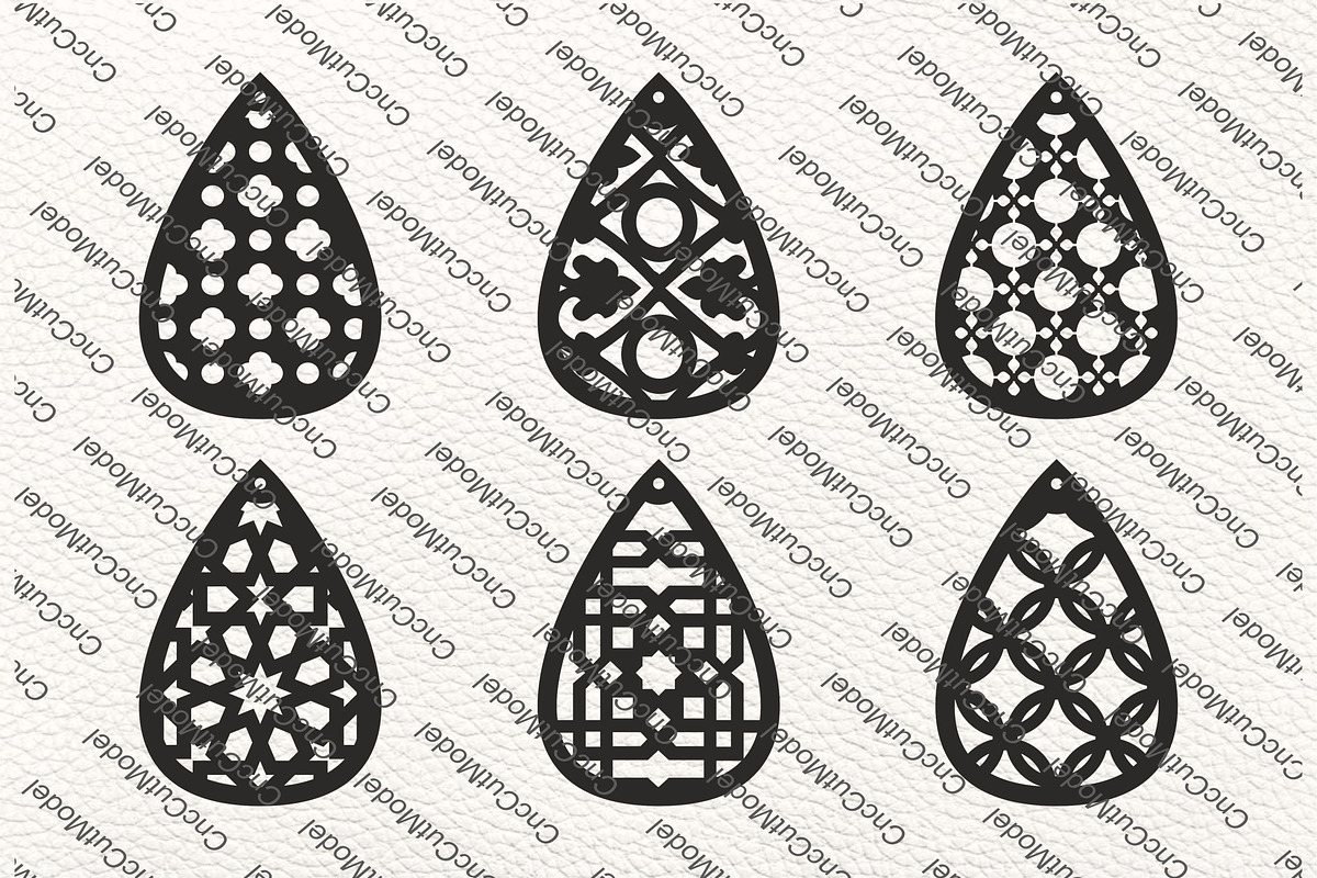 Svg Earrings with  Arabic pattern, a Graphic by CncCutModel (Photo 2 of 3)