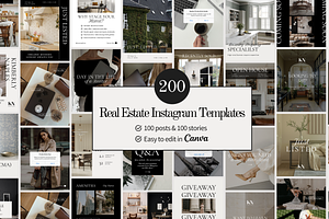 Real Estate Instagram Canva Bundle