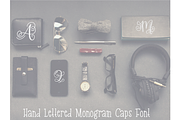Monogram Font Hand Lettered, a Font by CraftyLittleNodes (Thumbnail 2 of 6)