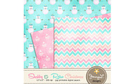 Shabby Retro Christmas Digital Paper, a Pattern Graphic by JennyL Designs (Thumbnail 2 of 4)