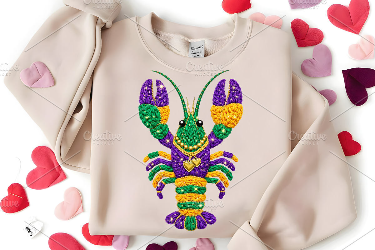 Mardi Gras Crawfish PNG, an Illustration by Canvas Craft (Photo 3 of 7)