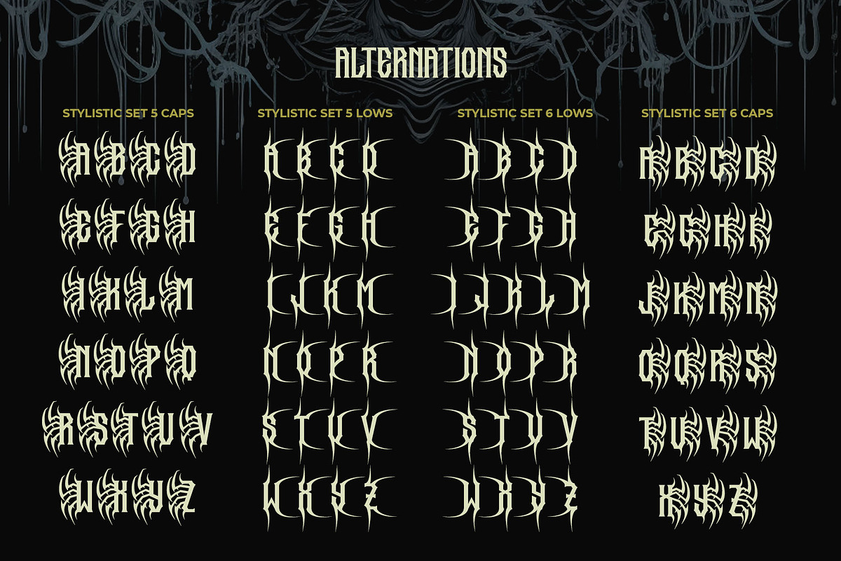 Spider Dead Typeface, a Blackletter Font by alit design (Photo 14 of 17)