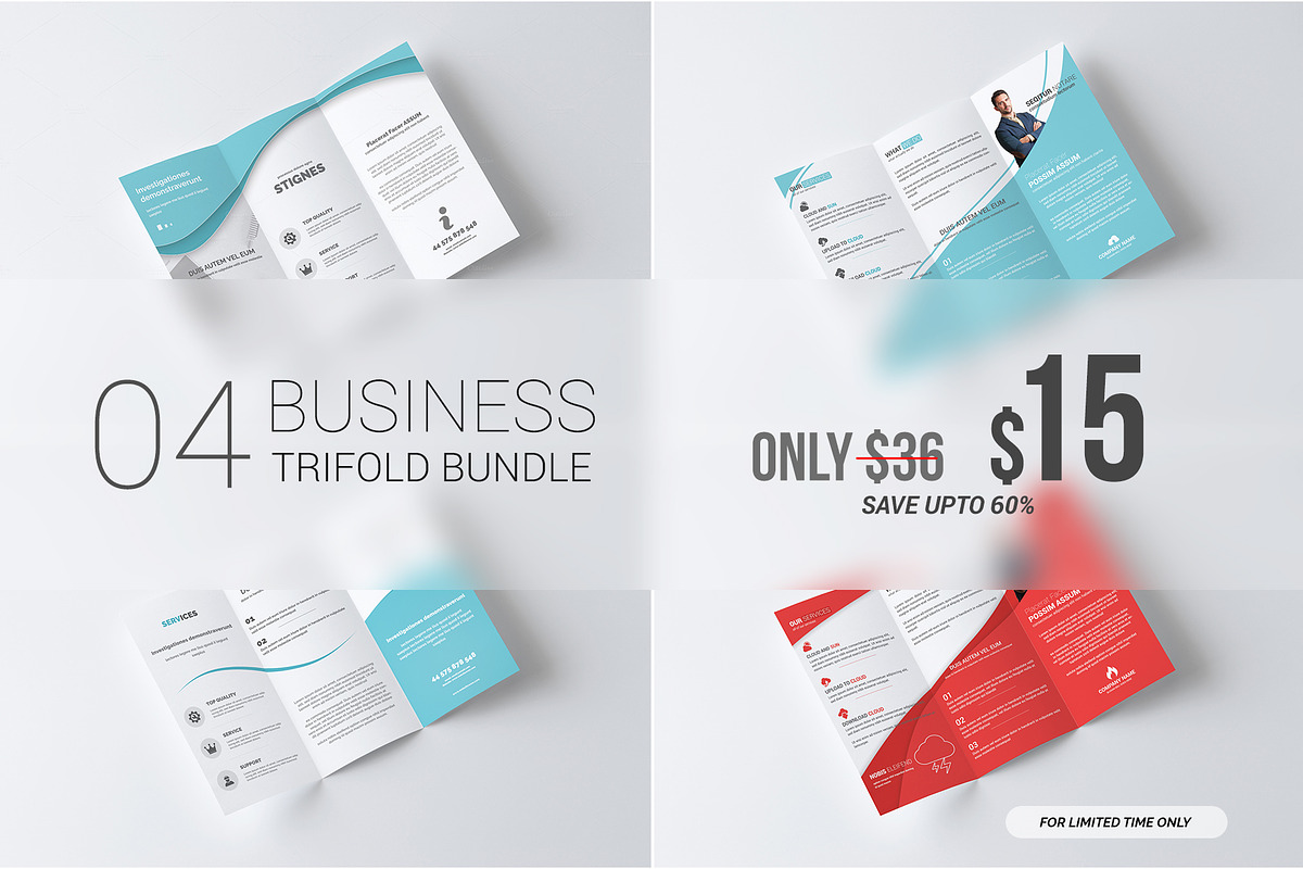 Business Tri Fold Brochure Bundle, a Brochure Template by Creative Shop