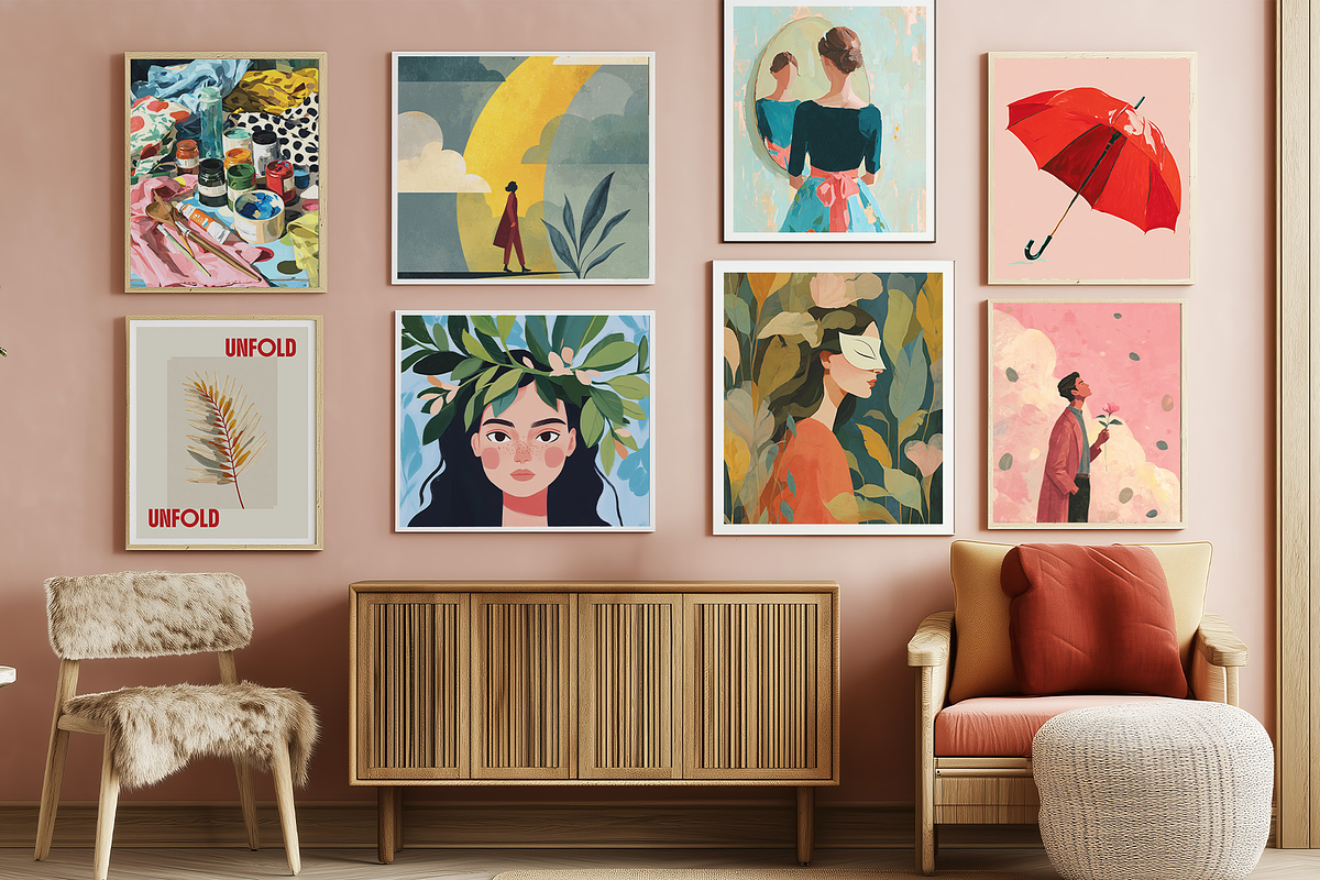 Modern Eclectic Prints Posters, a Background Graphic by JulsIst (Photo 9 of 12)
