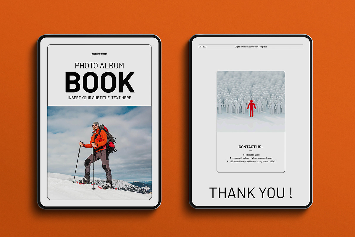 Digital Photo Album Book Template, a Brochure Template by E-Type (Photo 8 of 8)