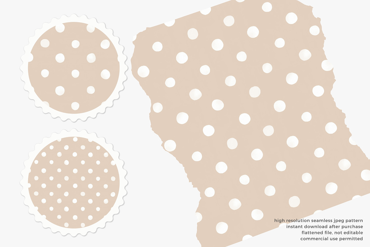 beige polka dot seamless pattern, a Pattern Graphic by Pink Studio Art (Photo 2 of 4)
