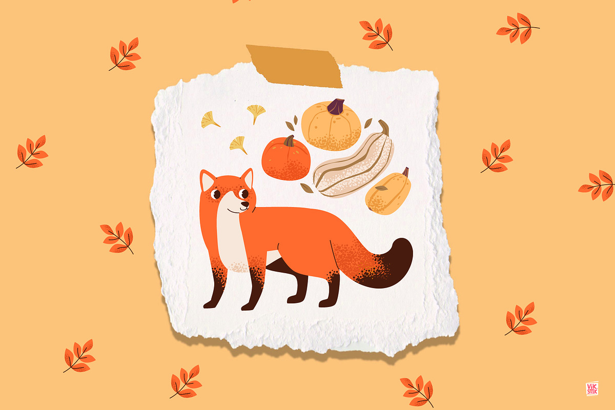 Autumn Clipart Set, a Seasonal Illustration by vik.stock (Photo 8 of 8)