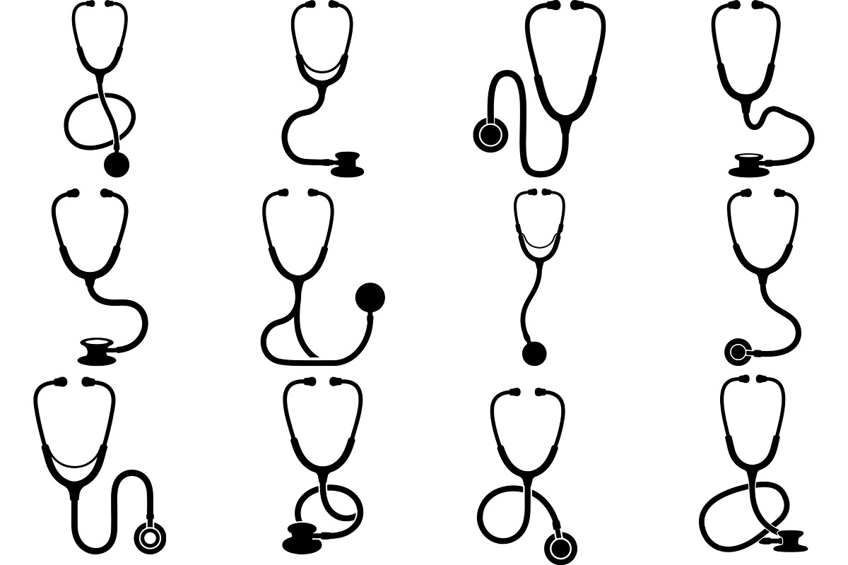 Stethoscope icons, a Healthcare Illustration by jahid234 (Photo 13 of 13)