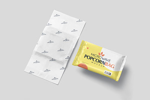 Microwave Popcorn Bag Mockups