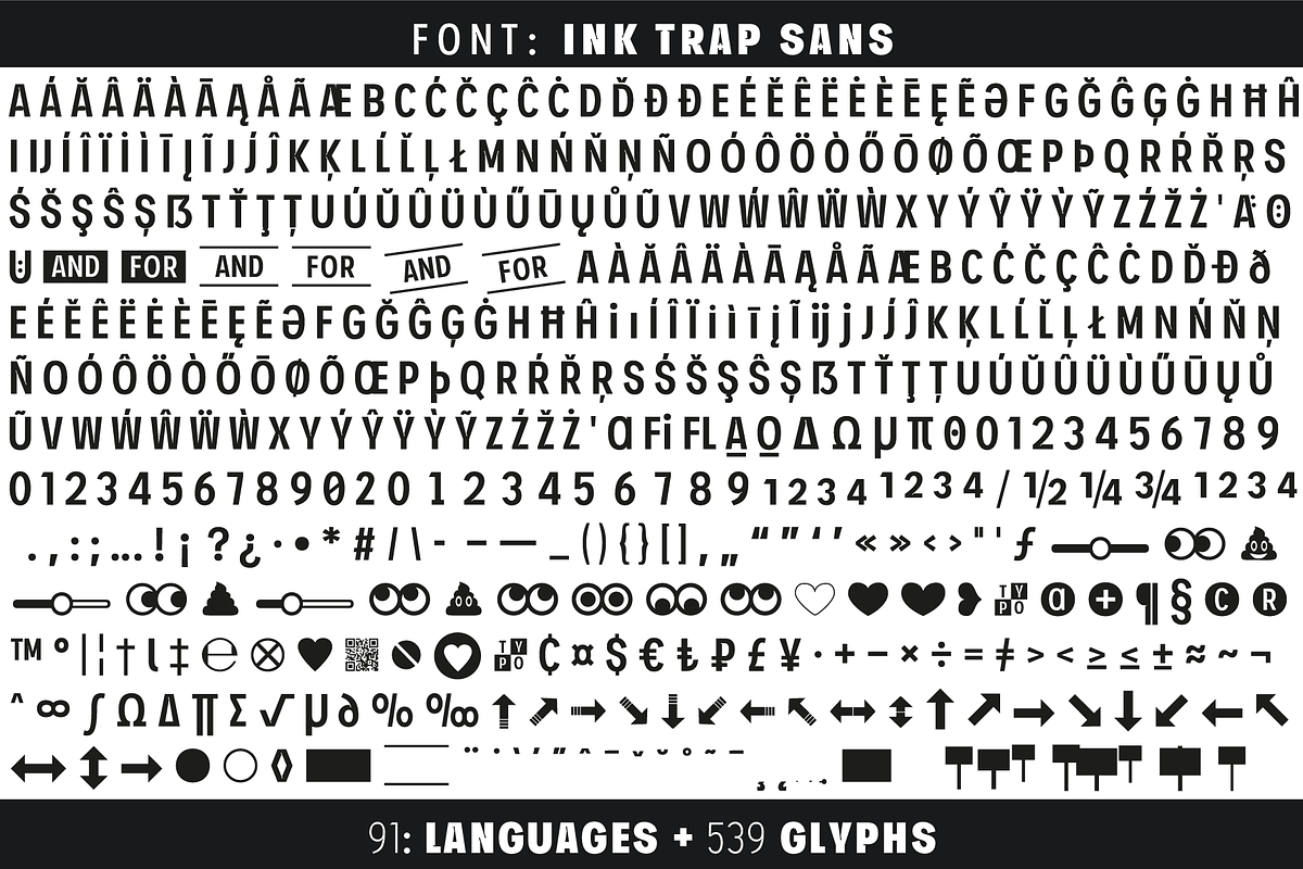 TYPEFACE Ink Trap Sans VARIABLE, a Sans Serif Font by Typo Graphic Design (Photo 6 of 6)
