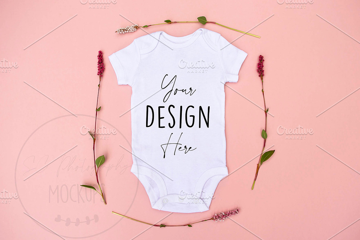 Baby Vest Bodysuit Mockup JPG, a Beauty & Fashion Photo by SC Photography & Design (Photo 1 of 2)