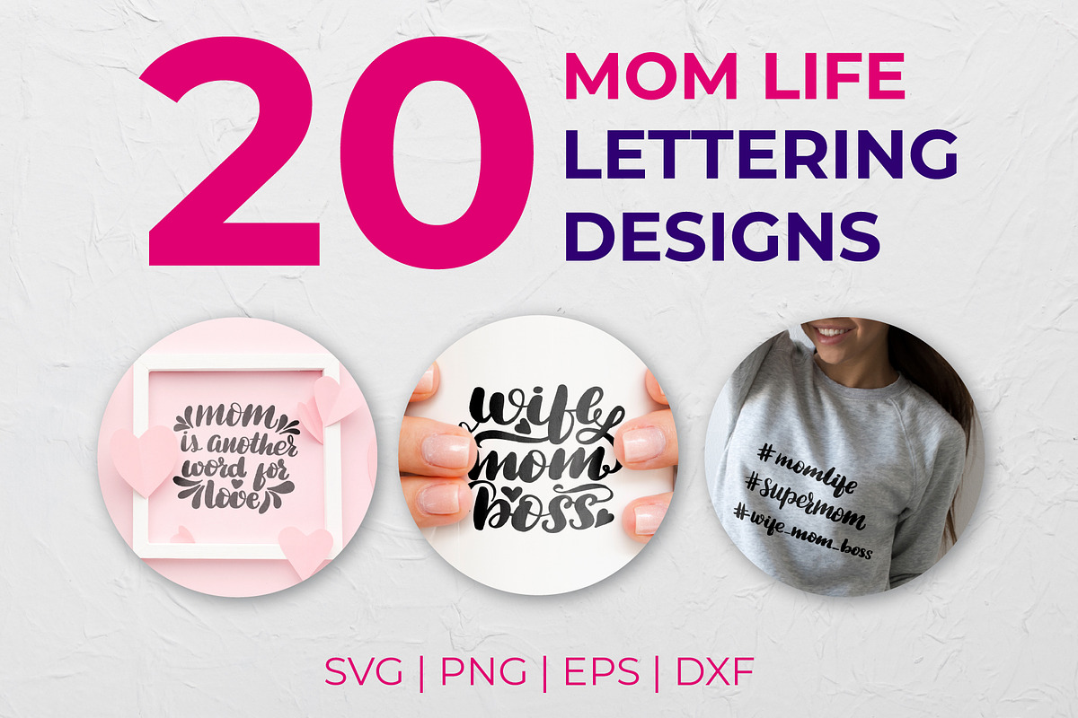 20 Mom life vector lettering designs, an Object Graphic by Selentaori ...